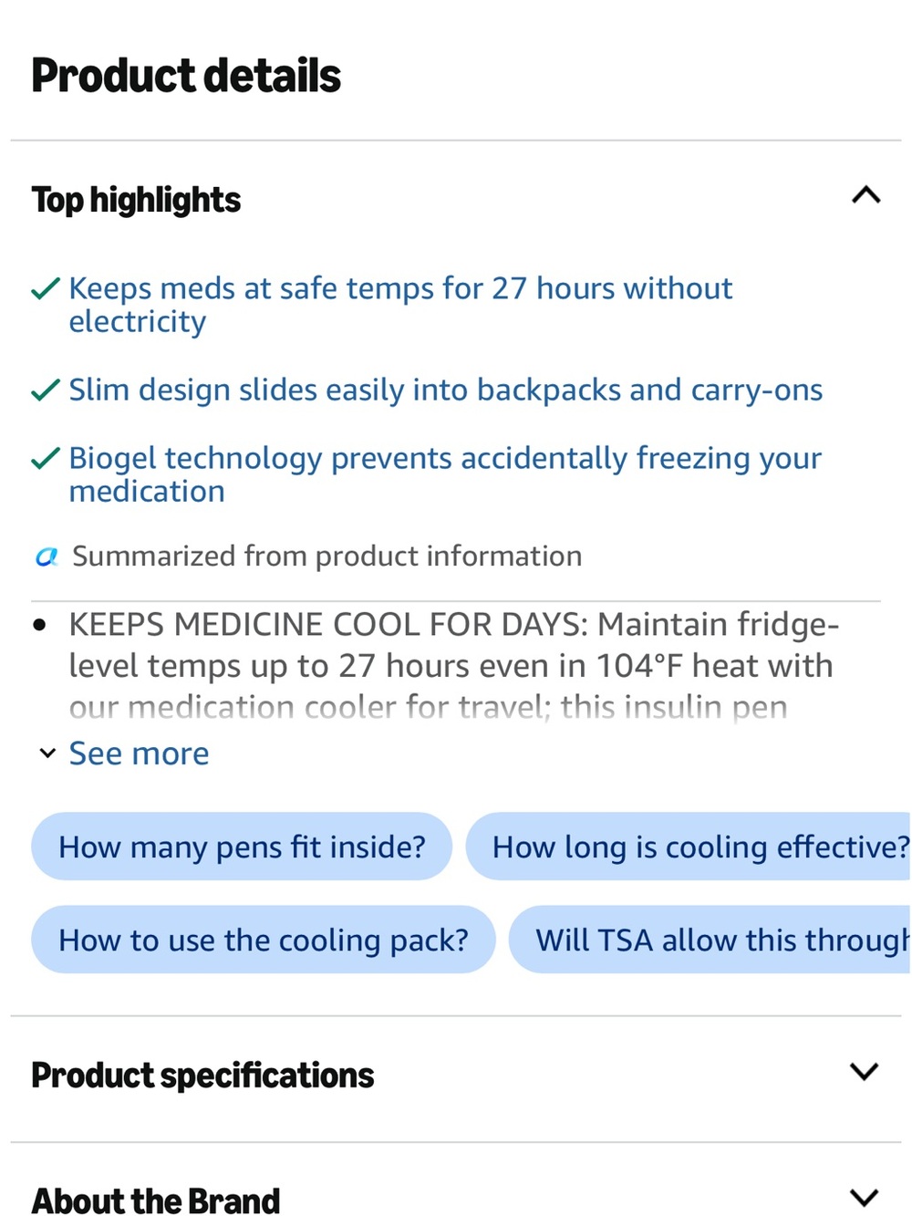 4ALLFAMILY Medicine Travel Cooler Bottle. Stainless steel. Pocket size. - Picture 7 of 7